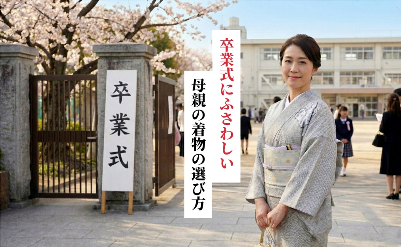 卒業式にふさわしい母親の着物の選び方を解説！種類や色・柄、注意点について